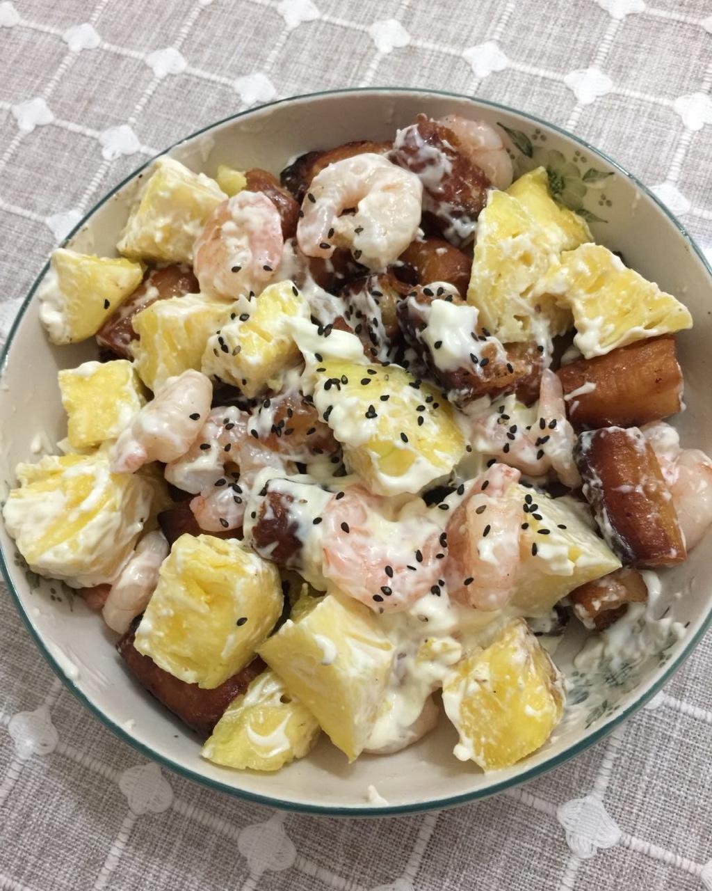 菠萝油条虾