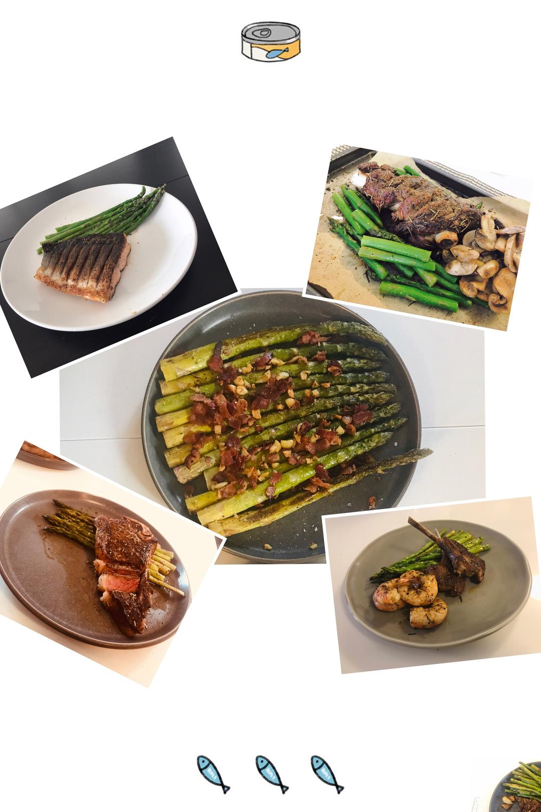 【快手烤箱经典西餐配菜】 蒜香培根烤芦笋                  Roasted Asparagus with Bacon