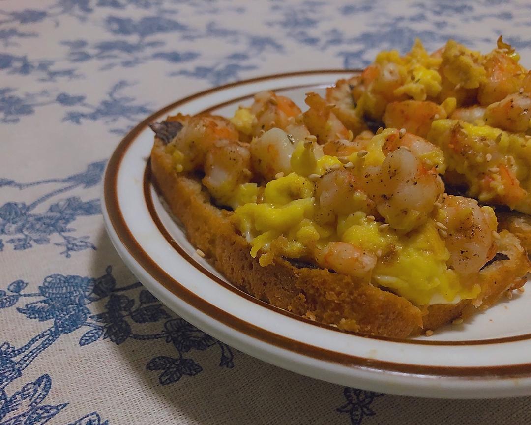 和风海苔虾滑蛋三明治【健康一手握】