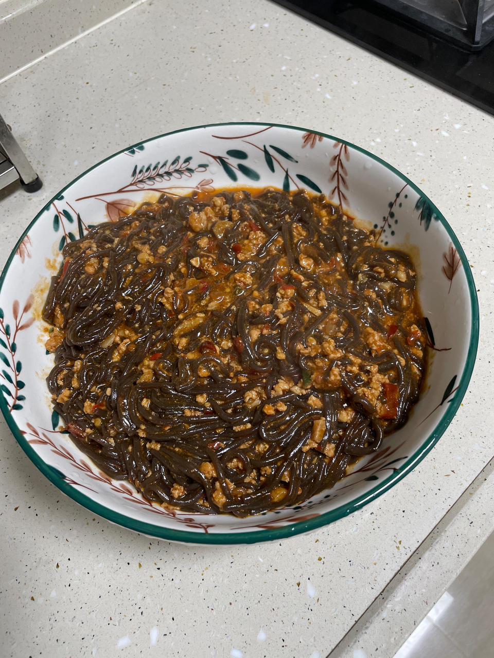 只会看菜谱做饭的女人做的蚂蚁上树肉末炒粉丝超下饭60十分钟搞定
