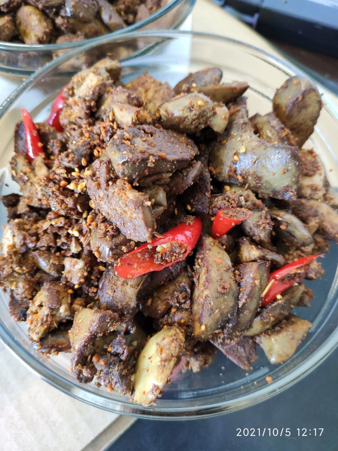不用烧烤胜似烧烤的麻辣鸡肝