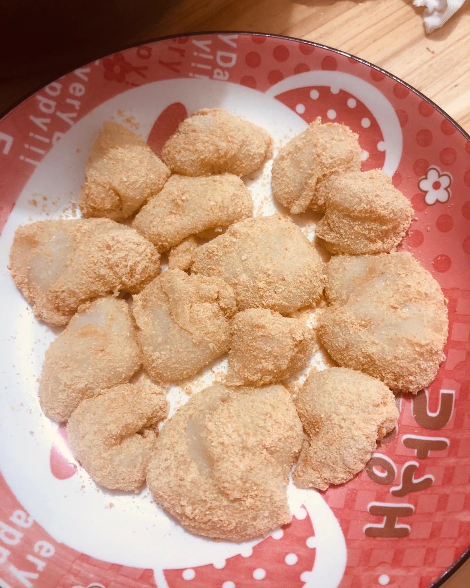 糍粑，糯米糍，黄豆粉粘糯米球【附上黄豆粉的做法】