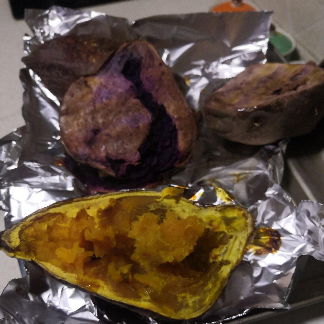 【烤箱版烤红薯】