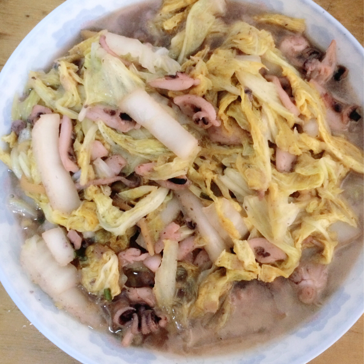 七七baby做的墨鱼干炒白菜