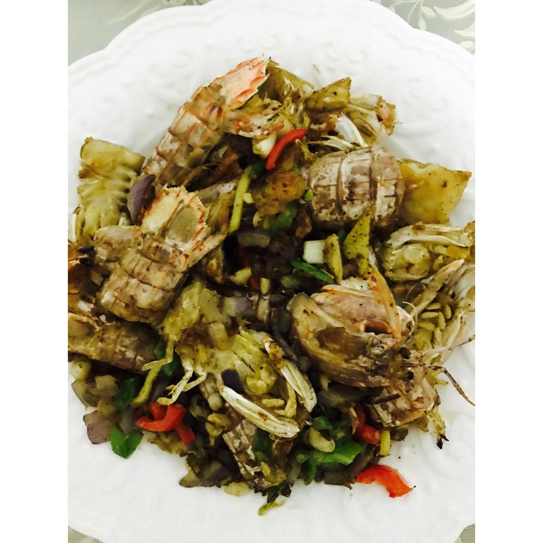 香脆椒盐爬爬虾