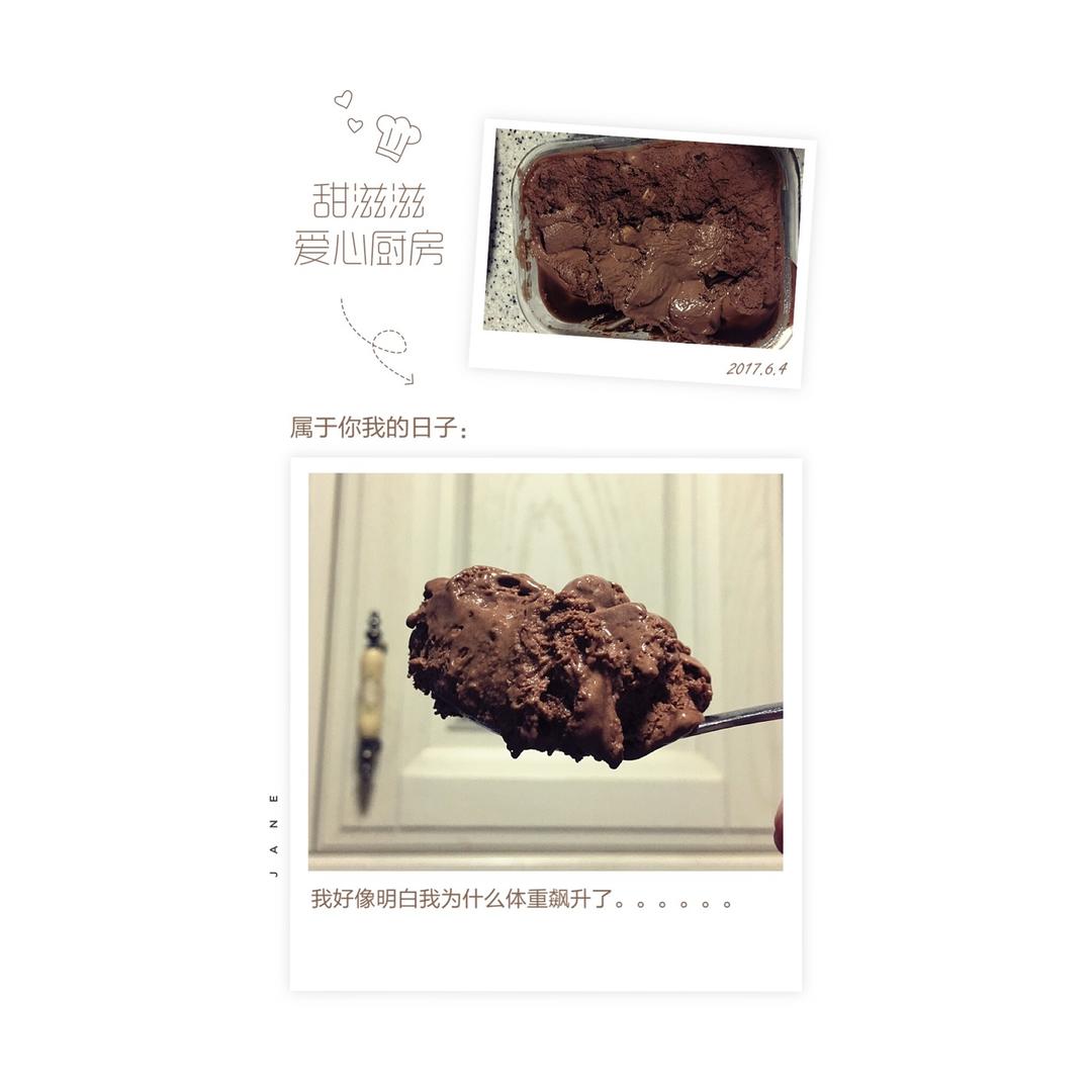 黑巧克力冰淇淋