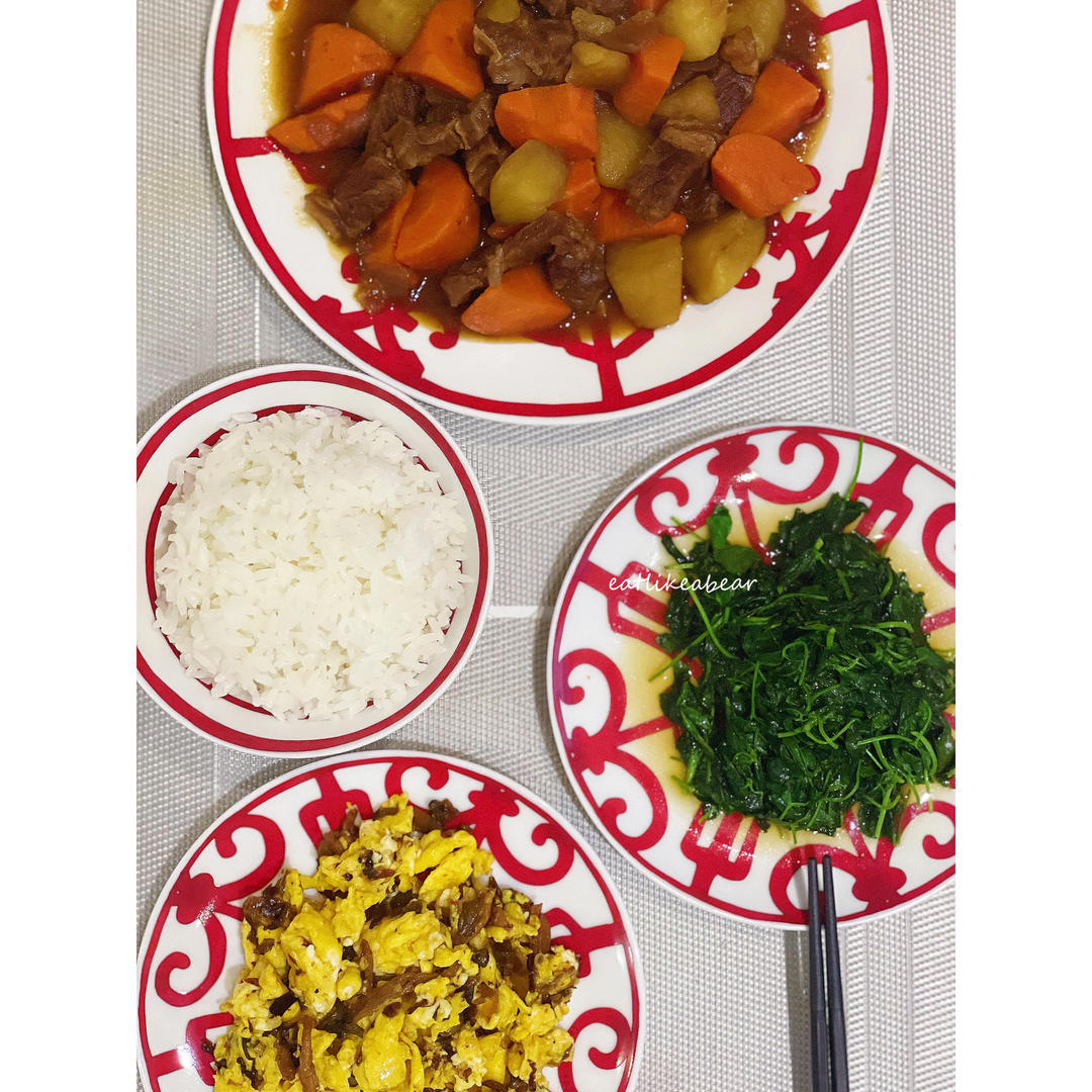 沙沙土豆胡萝卜炖牛肉