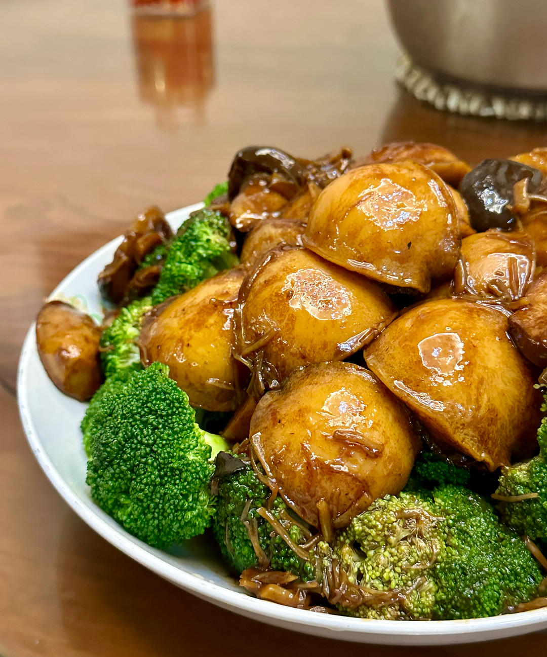 鸡汤焗鲍鱼杏鲍菇～无敌好吃😋