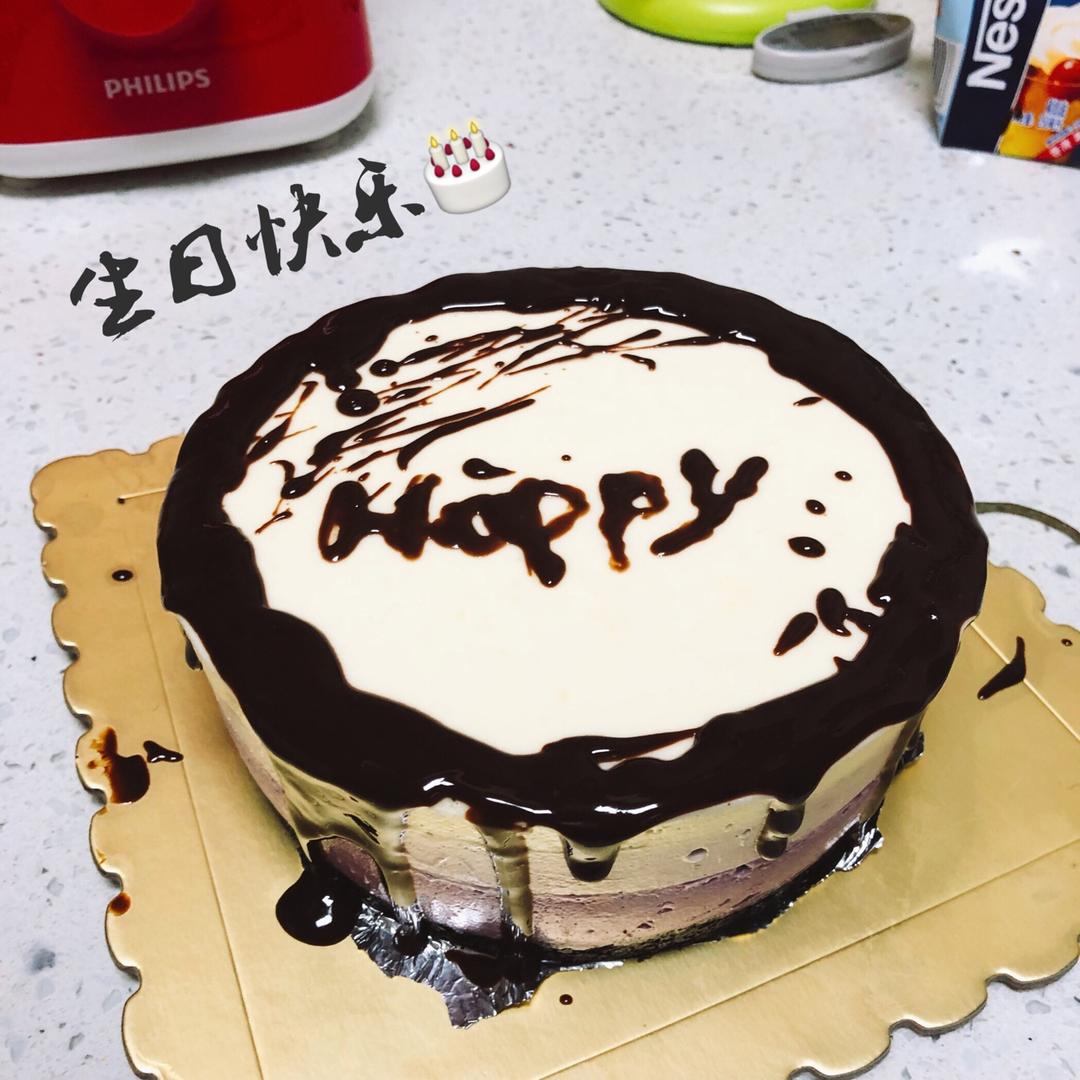 渐变蓝莓冻芝士蛋糕（免烤）