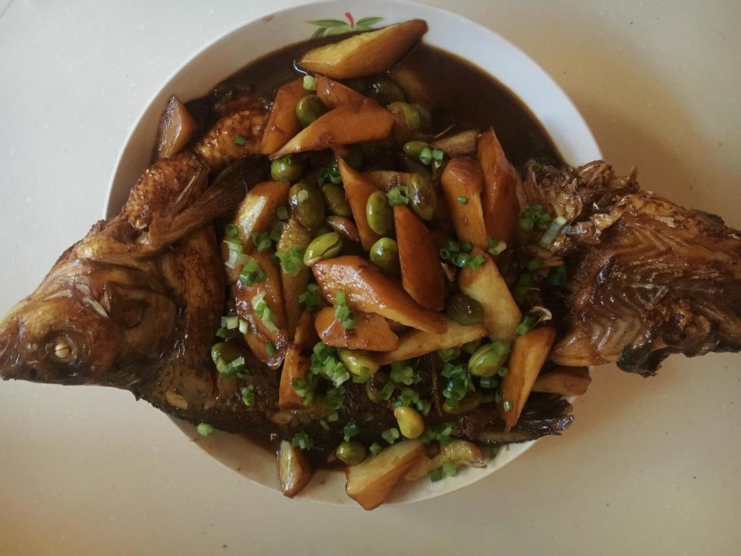 毛豆、茭白鳊鱼