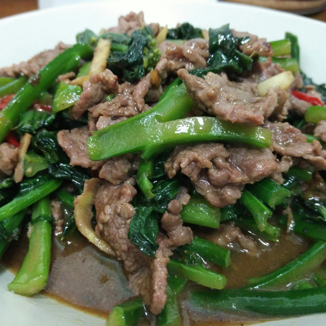芥兰炒牛肉