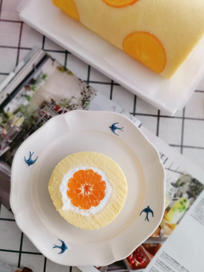 香橙蛋糕卷|㊗️心想事成的做法
