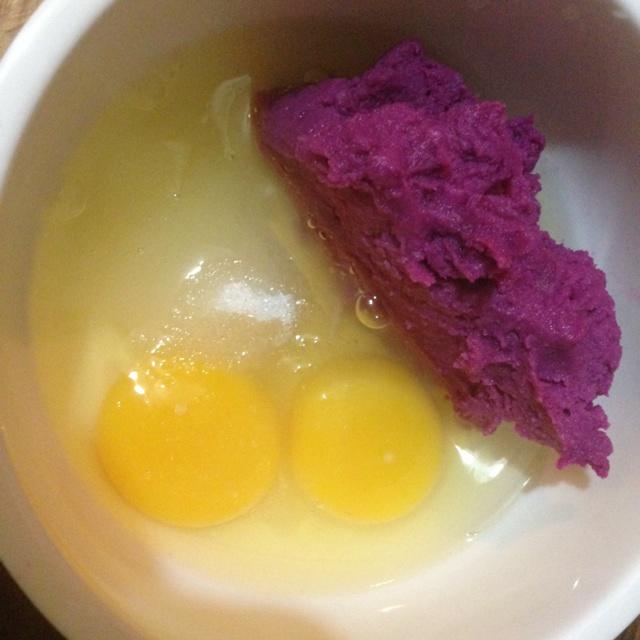 蛋奶紫薯布丁的做法 步骤1