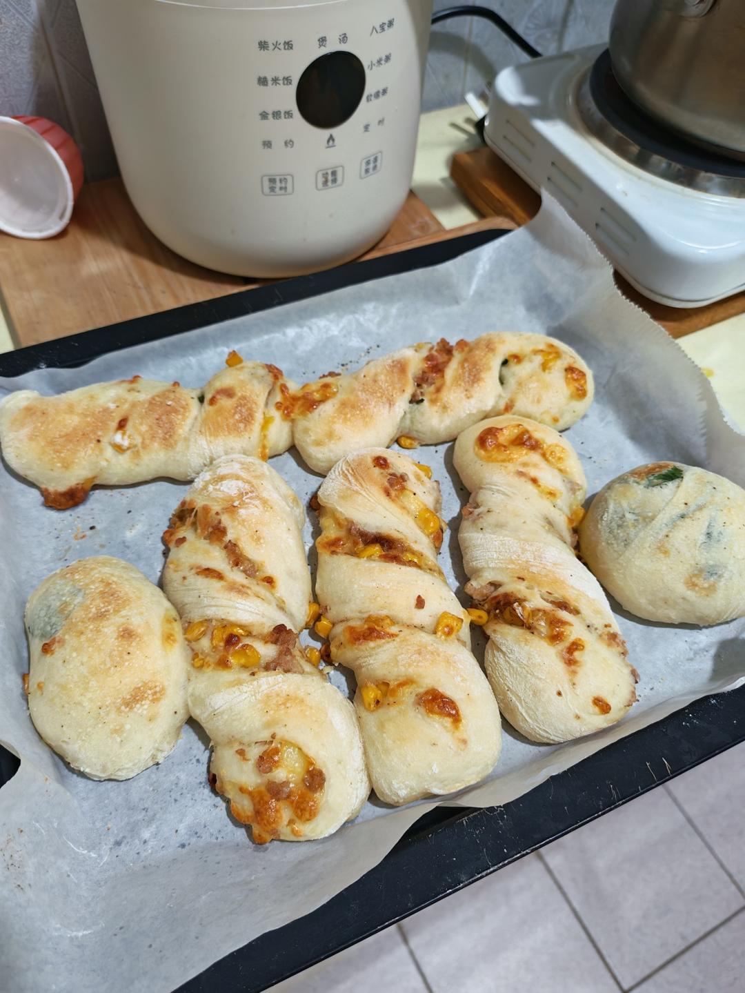 免揉面的全麦恰巴塔扭扭棒