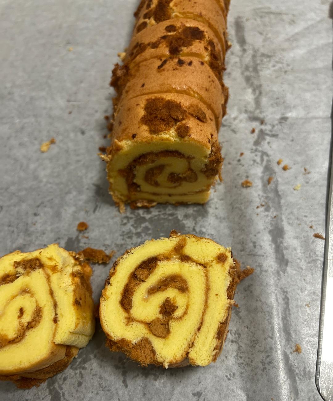 28×28cm烤盘肉松卷（海氏C40烤箱）一次成功