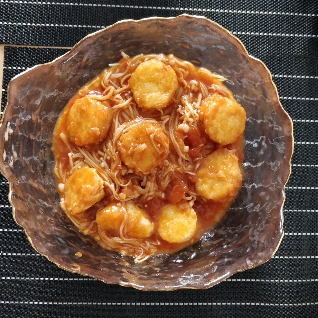 番茄金针菇日本豆腐
