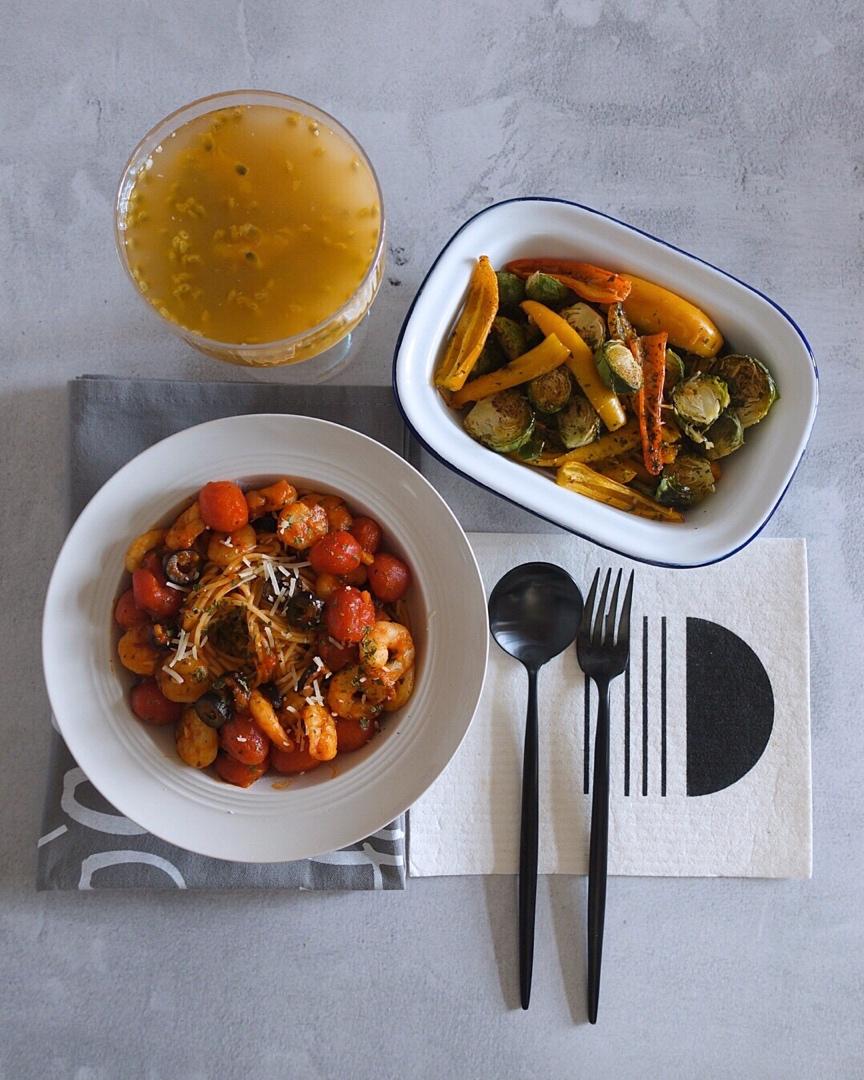 虾仁番茄意大利面