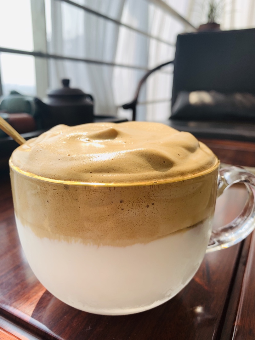 韩国爆火咖啡奶泡