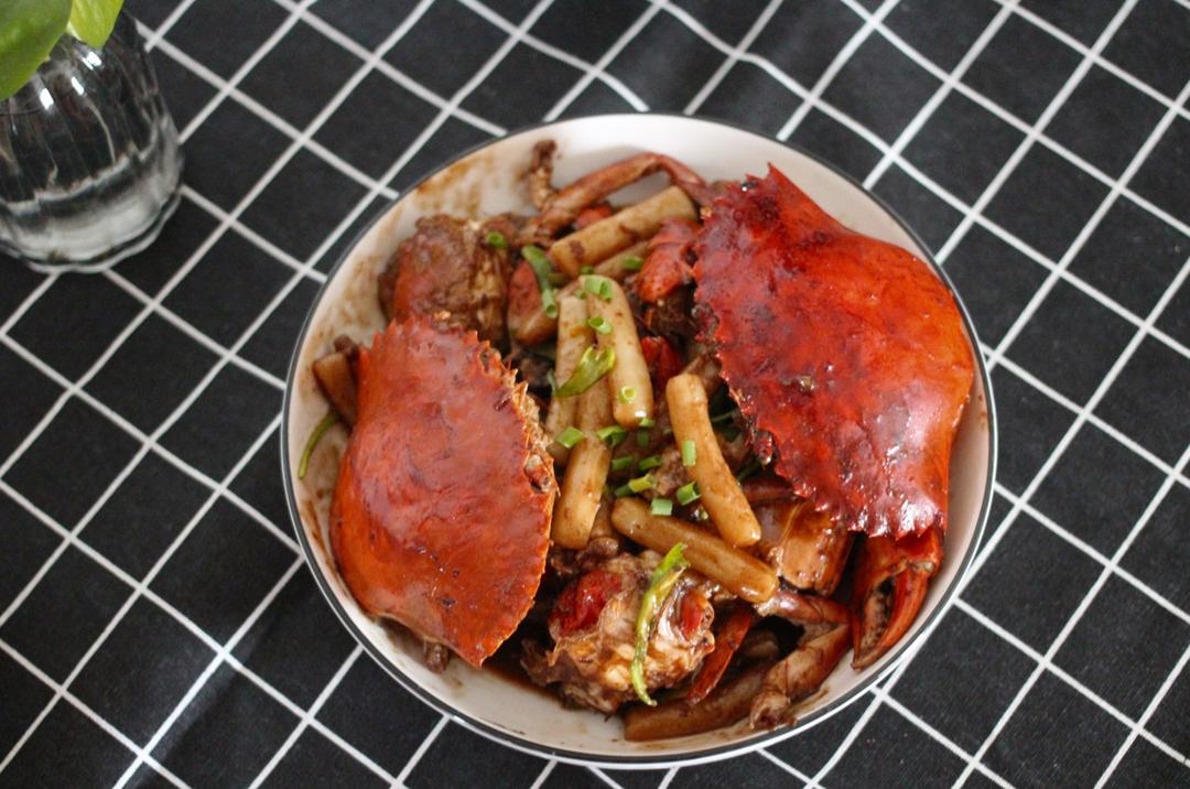 快手吮指香辣蟹