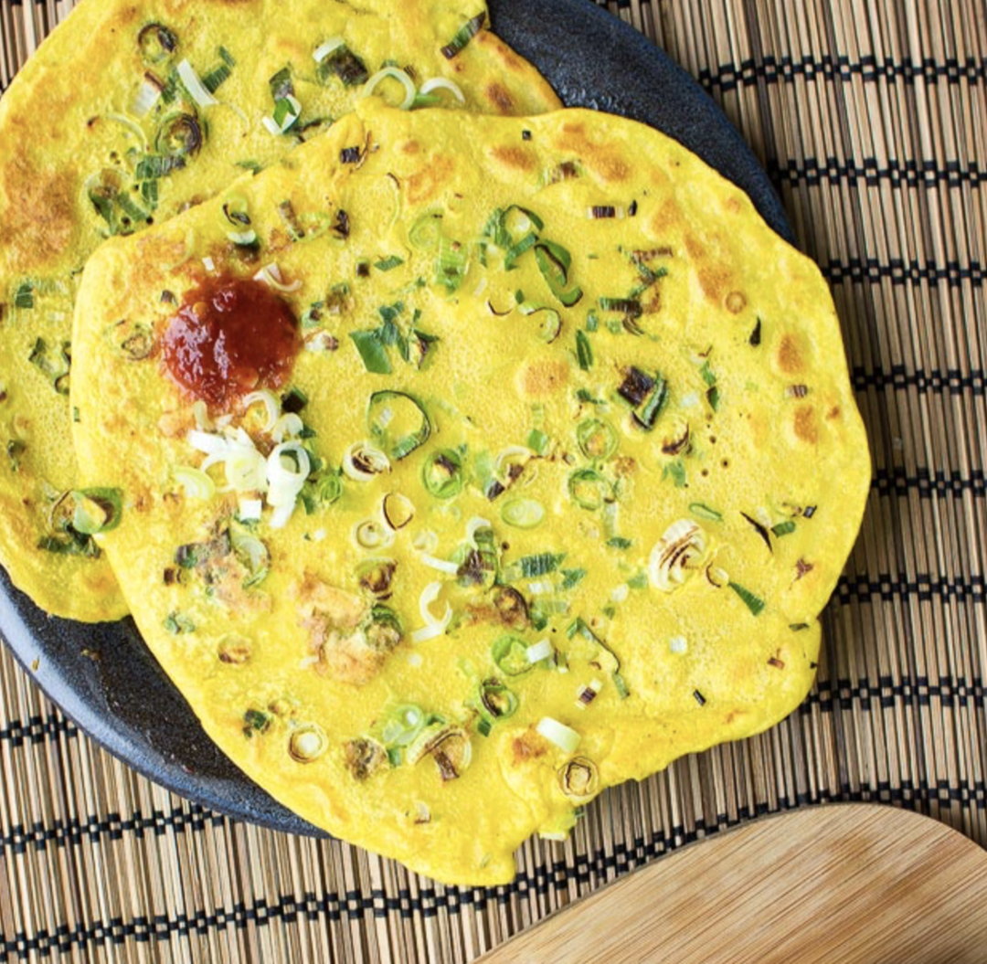 CHICKPEA FLOUR PANCAKES鹰嘴豆粉煎饼的做法