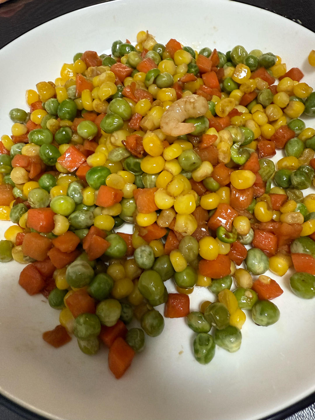 什锦玉米粒虾仁🍤🌽🥕