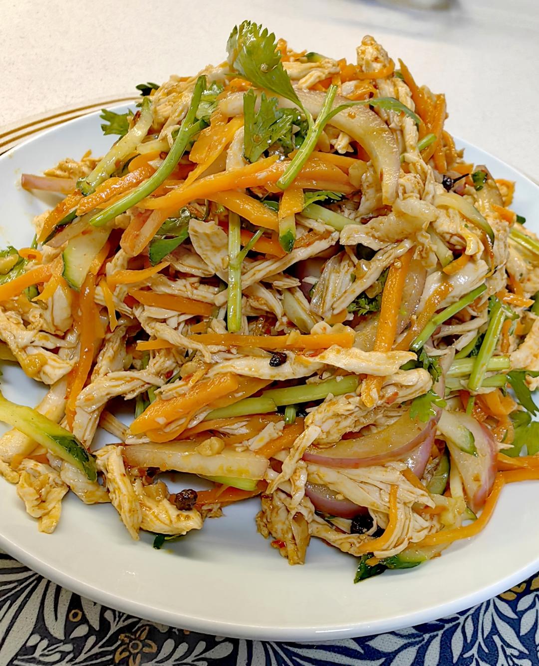 鸡胸肉这样做巨好吃❗️凉拌鸡丝😋低脂高蛋白