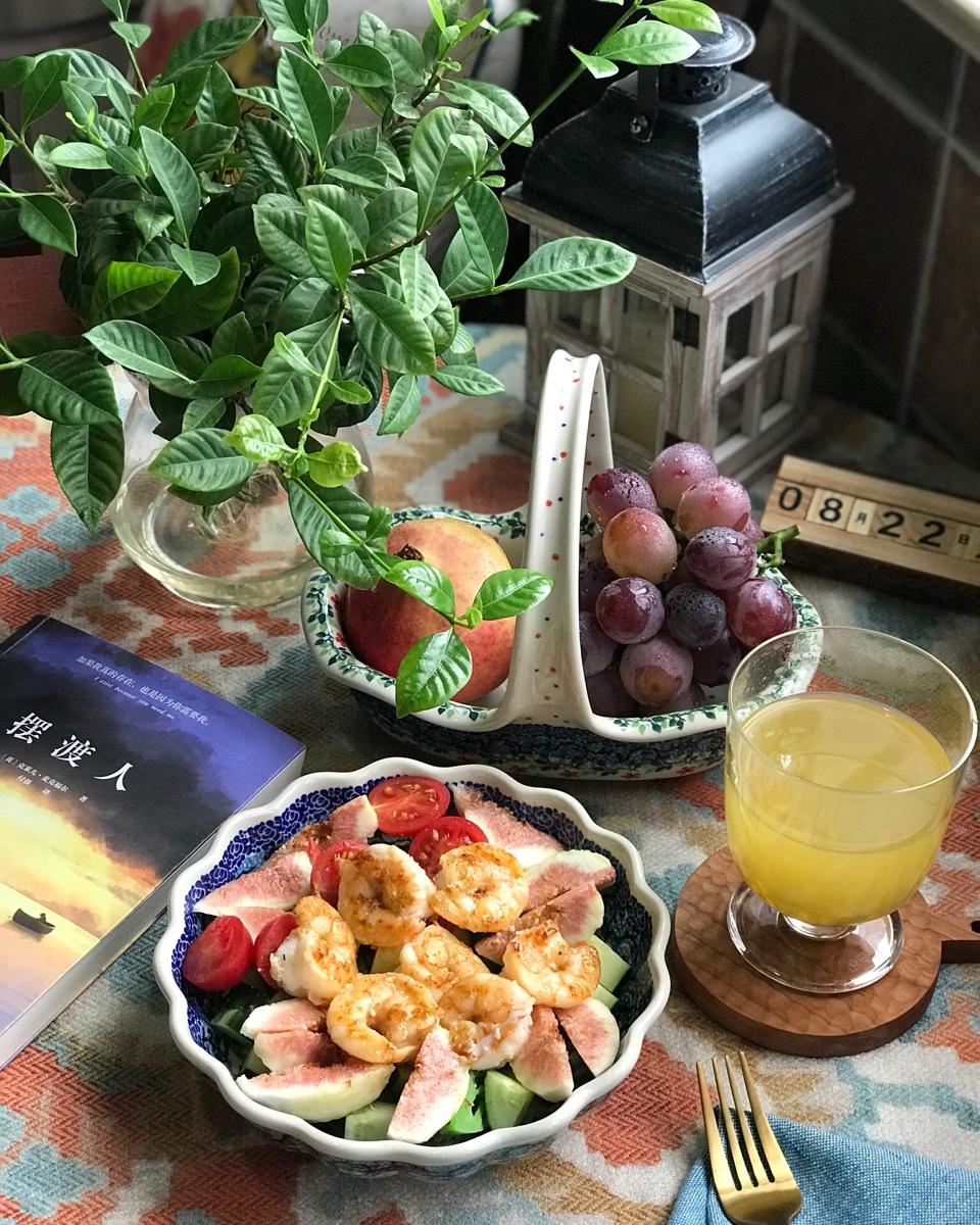 西兰花无花果虾仁沙拉（轻食）