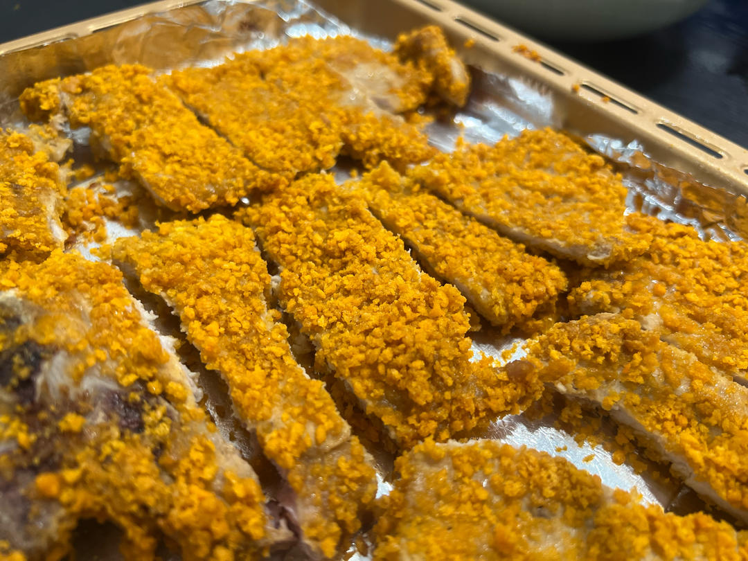 烤箱版炸猪排（只要一勺橄榄油）（媲美传统）（空气炸猪排）
