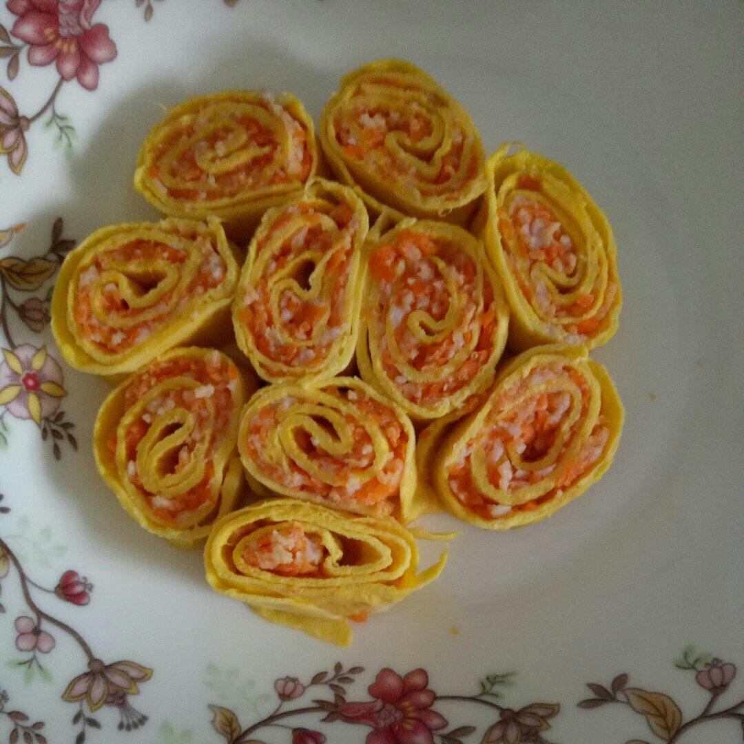 鲜虾鸡蛋卷宝宝辅食精华一岁以上宝宝