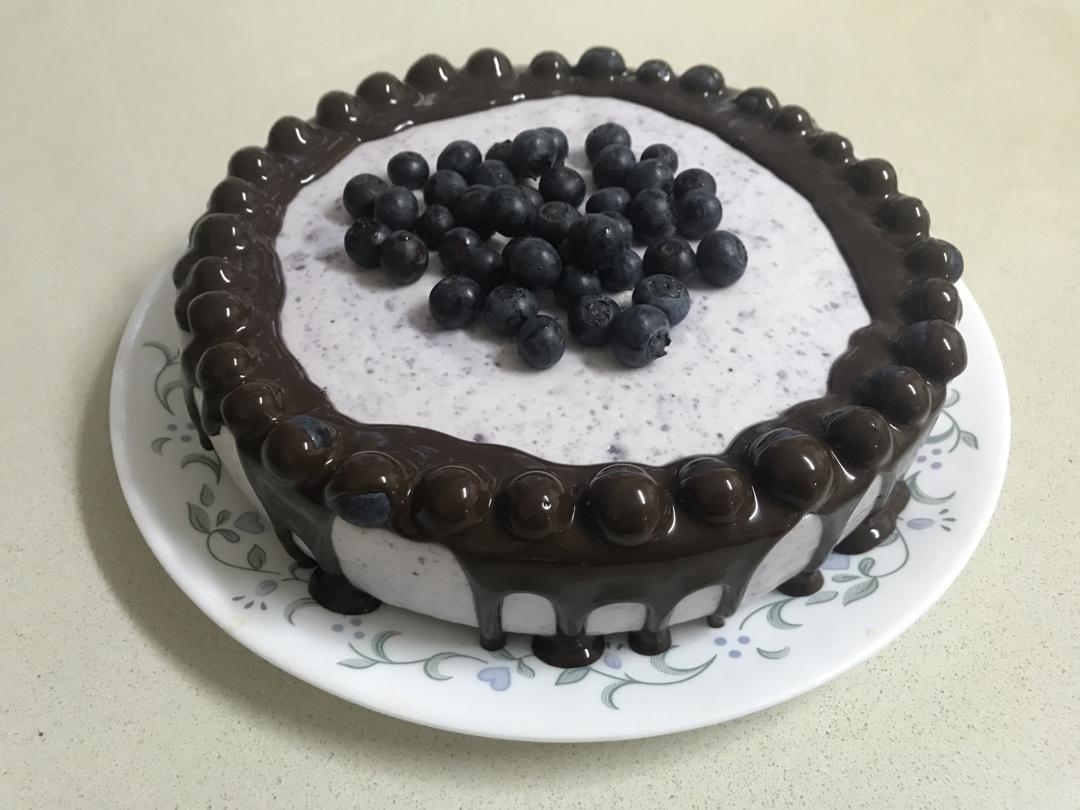 渐变蓝莓冻芝士蛋糕（免烤）