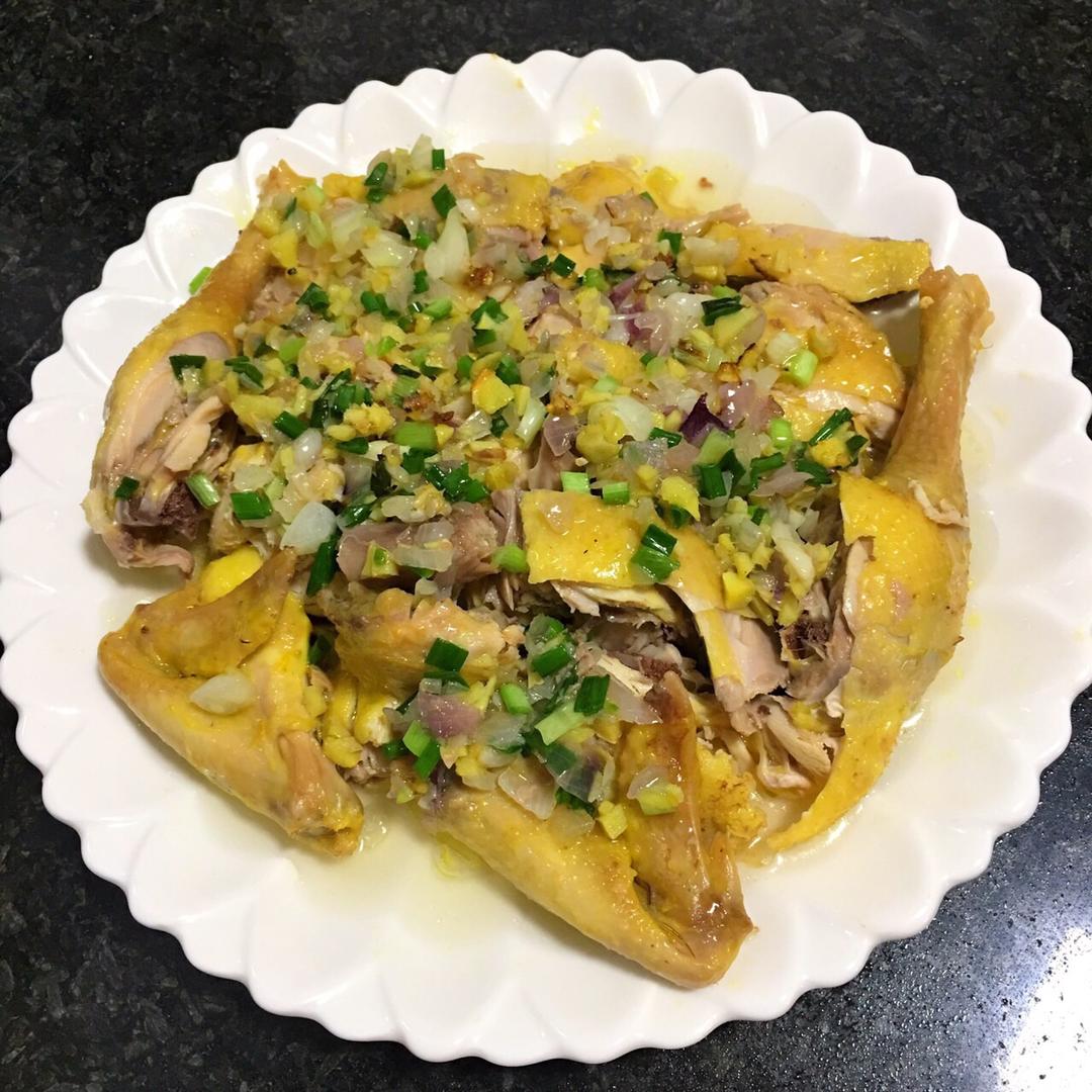 wx心若有你做的香蒸葱油鸡