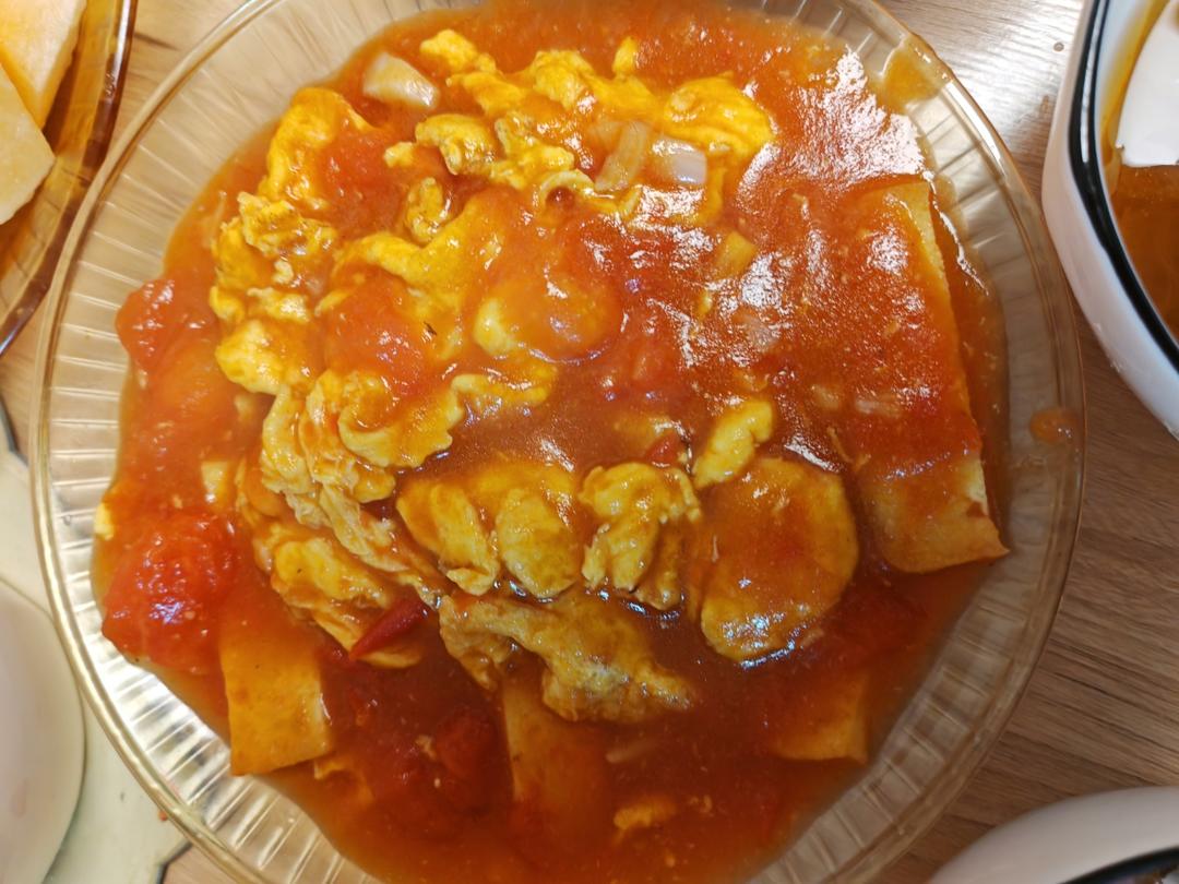 塔吉锅番茄豆腐炒蛋