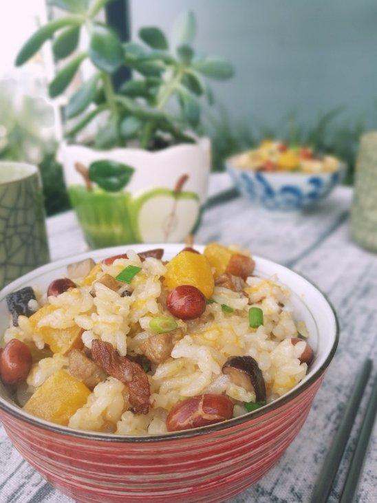 美味到不行的南瓜饭