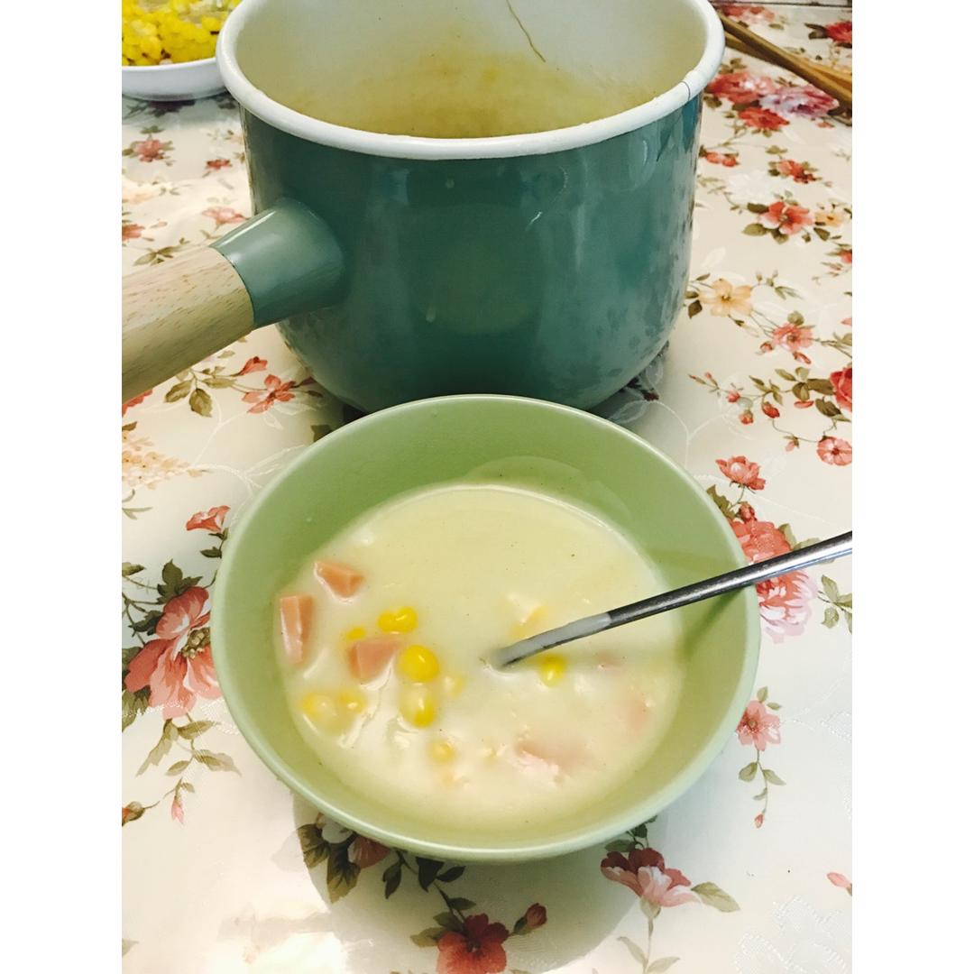火腿玉米浓汤