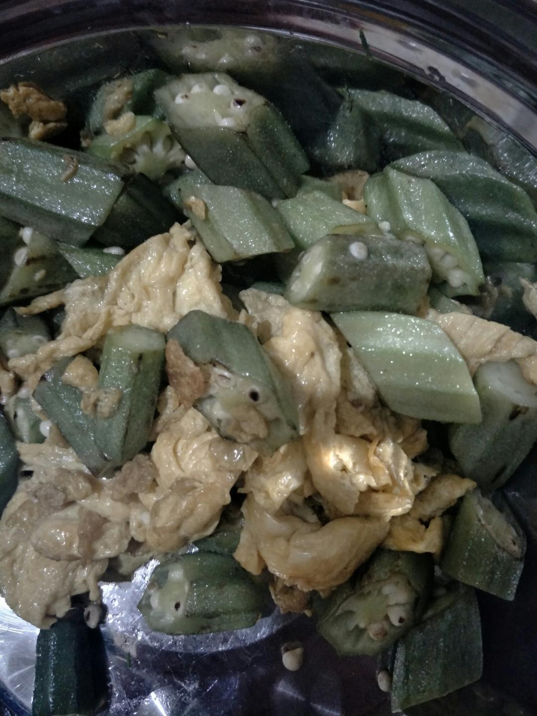秋葵炒鸡蛋