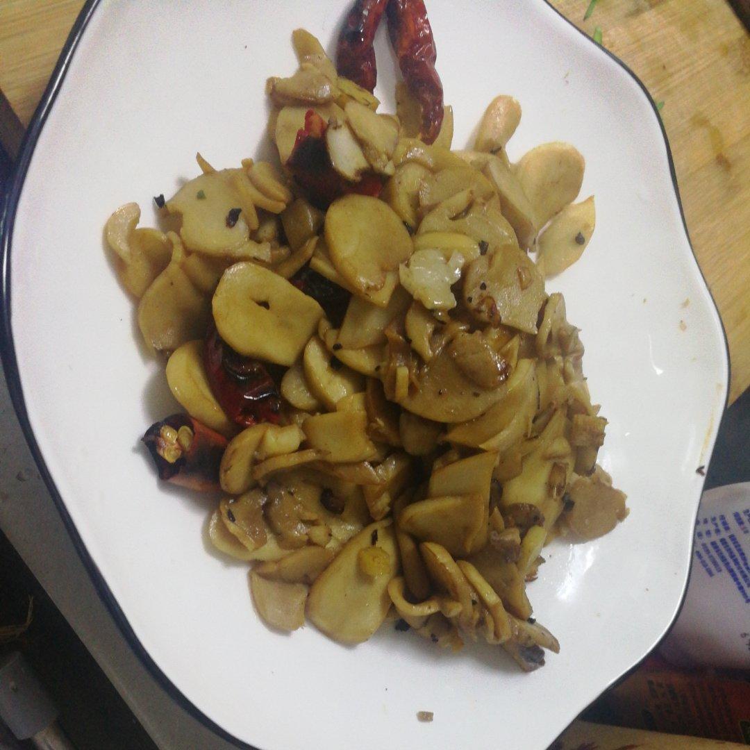 素炒鲜口蘑（白蘑菇），快手家常菜