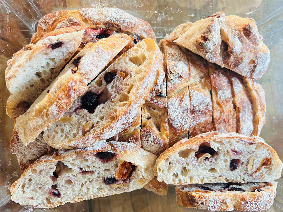 复刻山姆新品蓝莓杏干酸法包，一个面包有一斤！