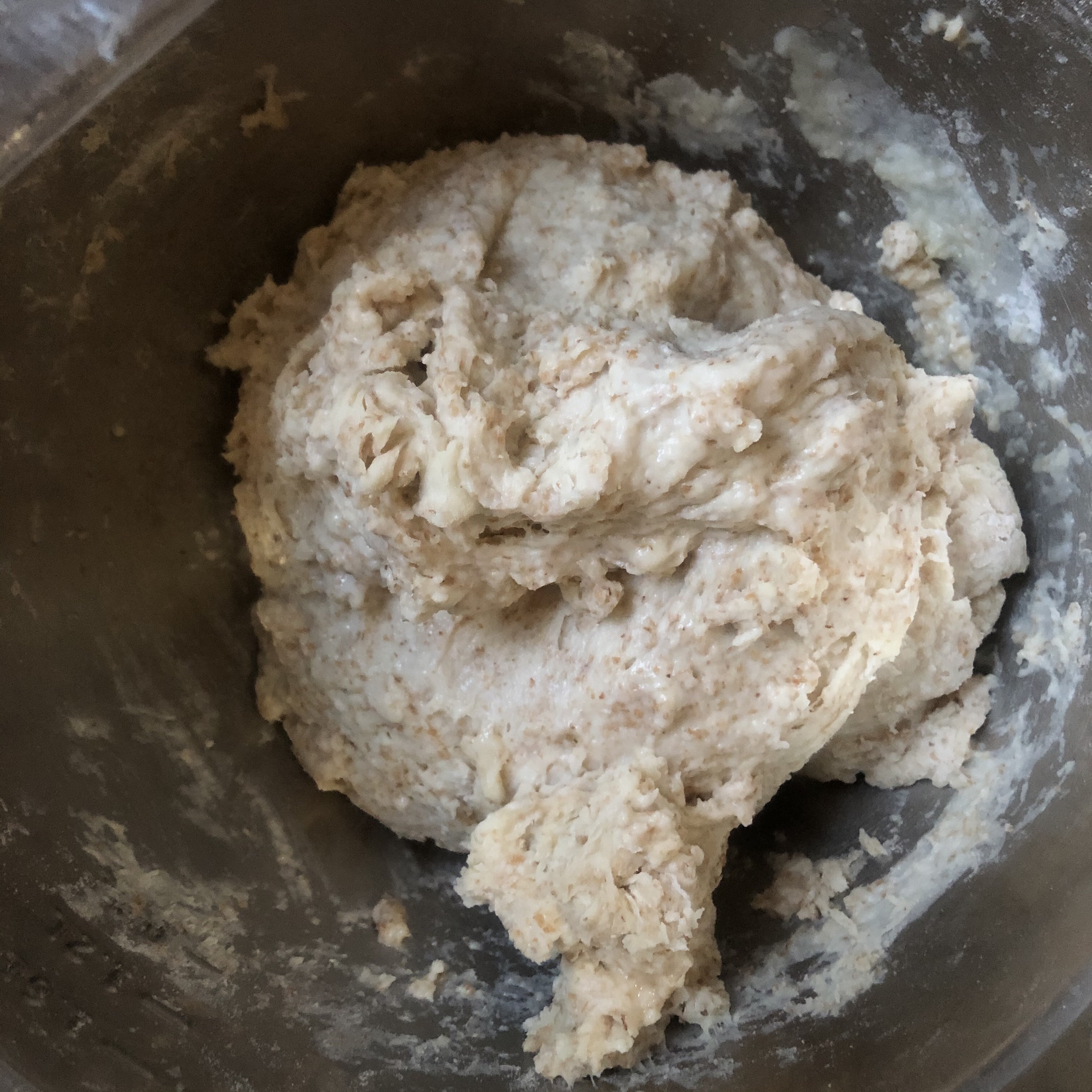 全麦吐司面包（手揉手套膜）的做法 步骤1