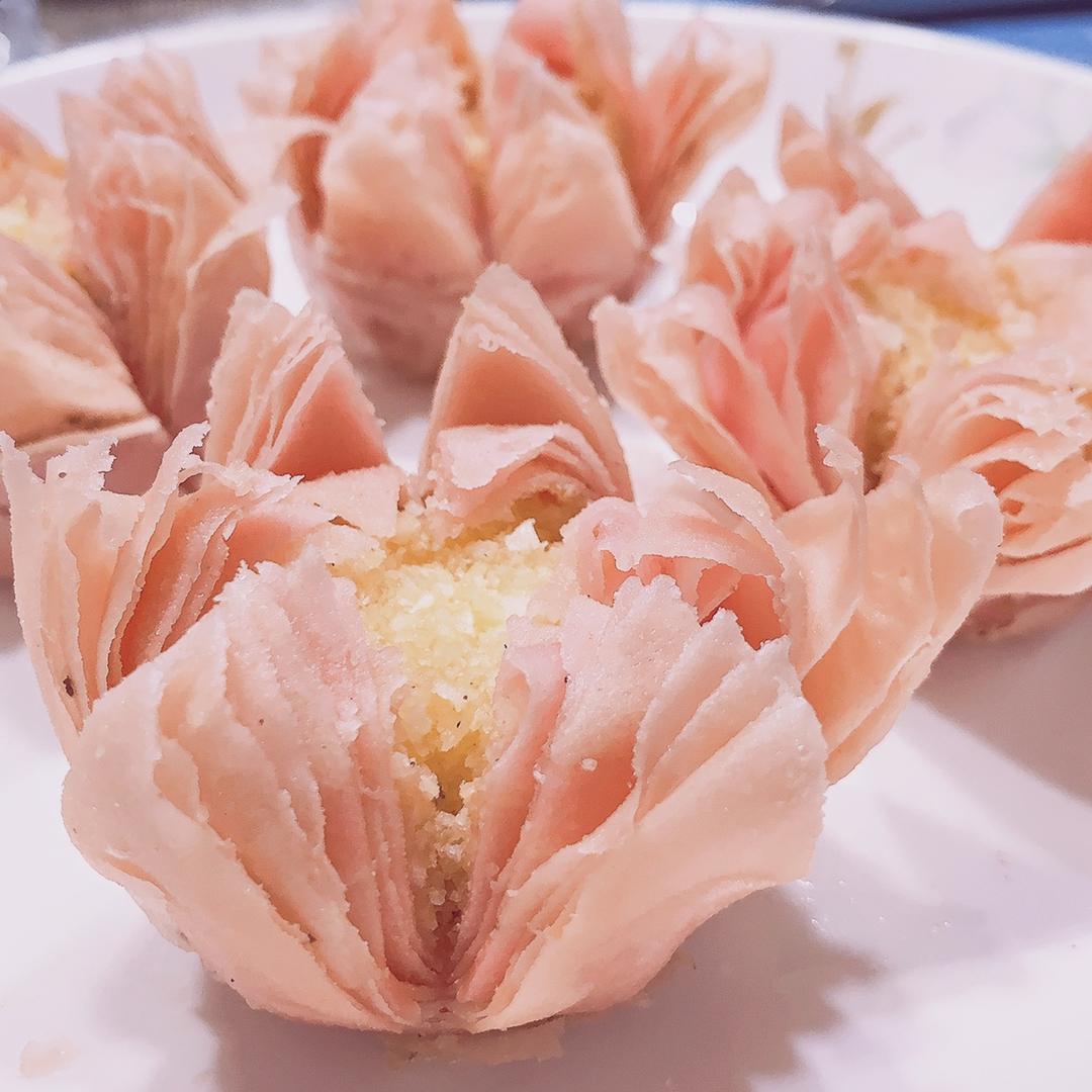 【荷花酥】没有烤箱，也能做出以假乱真的点心！