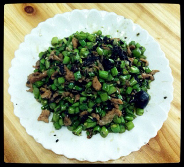 榄菜肉末四季豆
