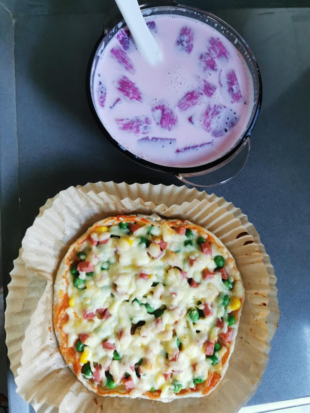 用空气炸锅做手抓饼披萨