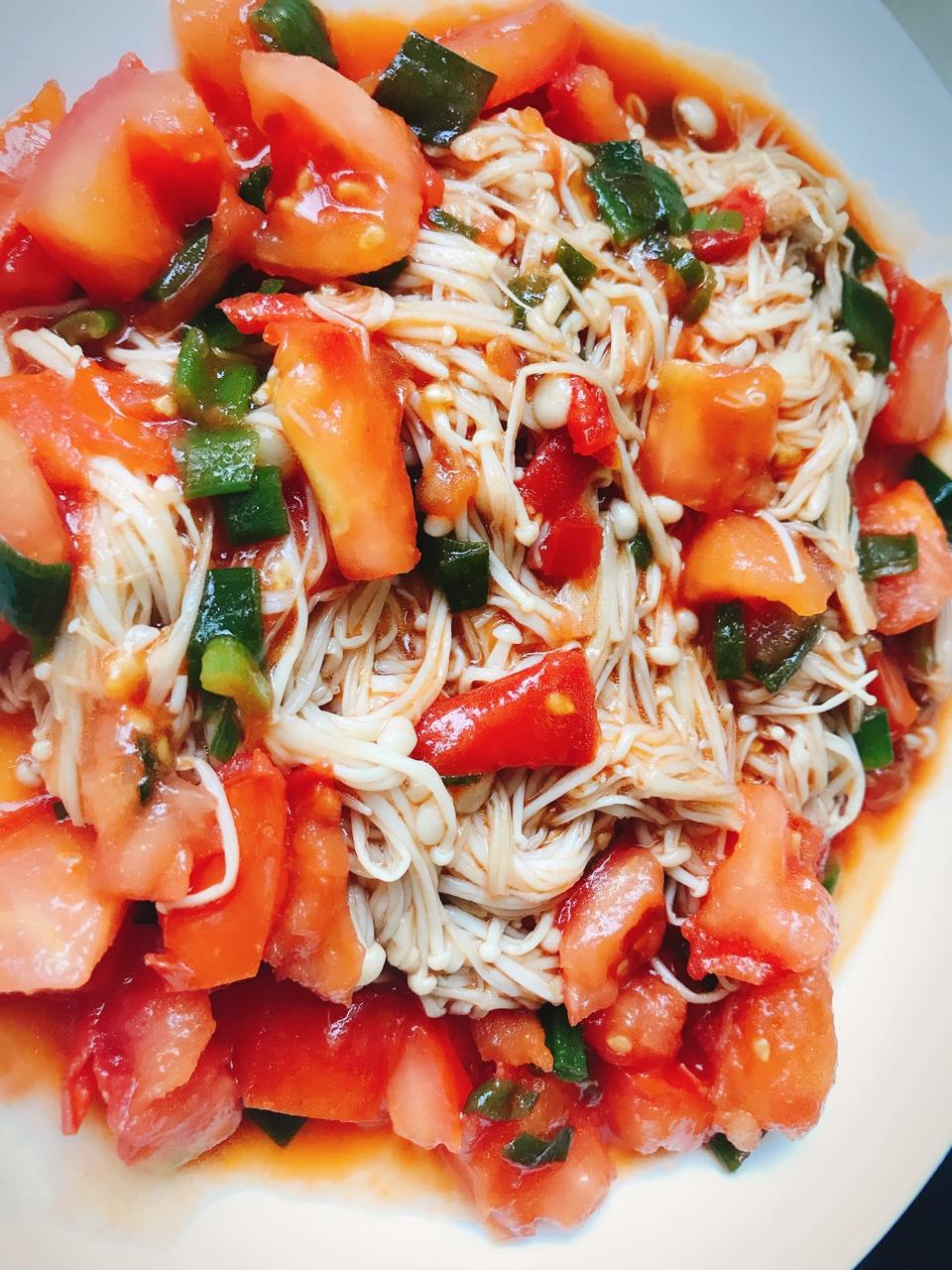 西红柿炒金针菇（绝配）