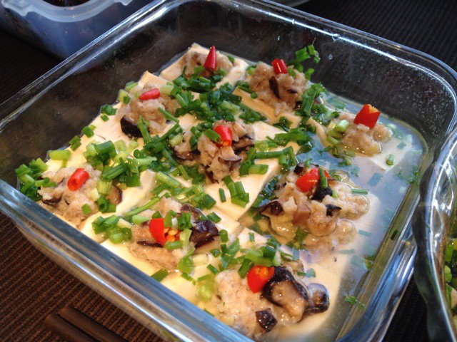 豆腐肉末酿香菇