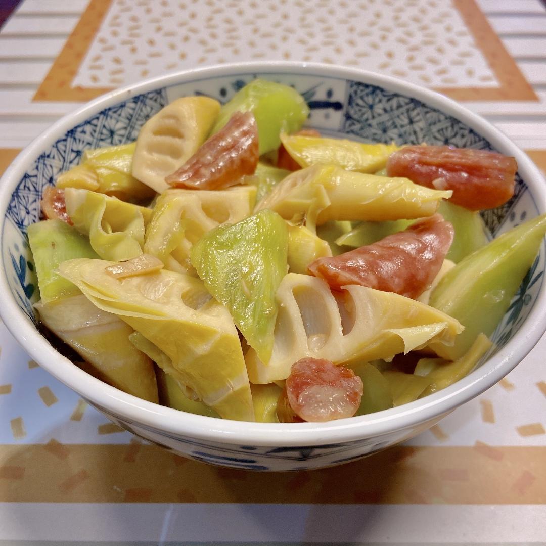 双笋香肠煲