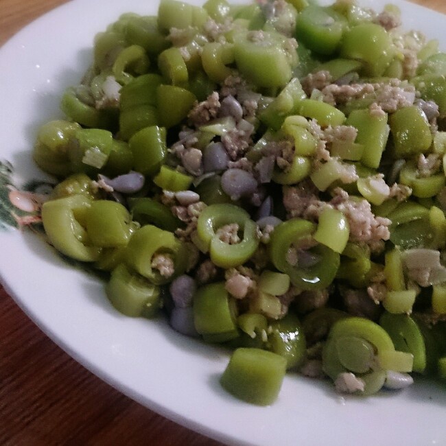 肉沫豆角下饭菜