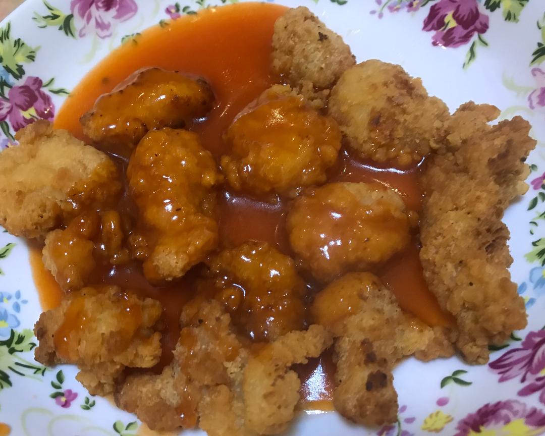 快手茄汁鸡米花的做法