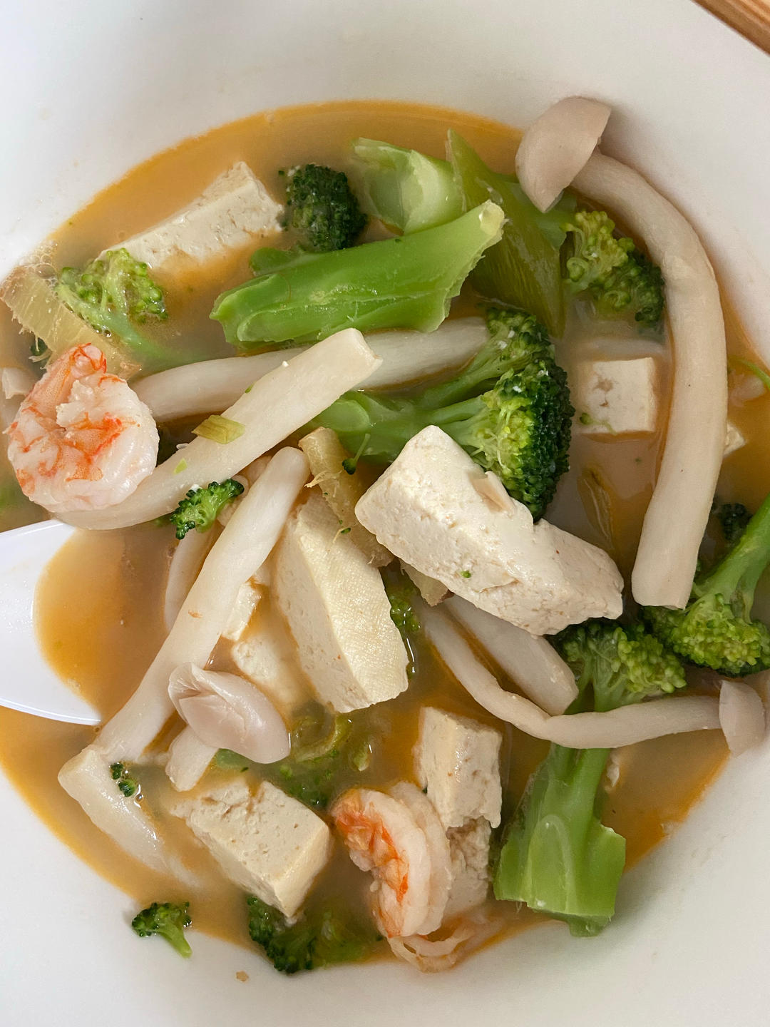 低脂虾仁豆腐汤，太掉称了