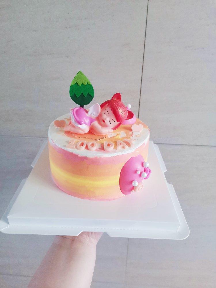 彩虹生日蛋糕