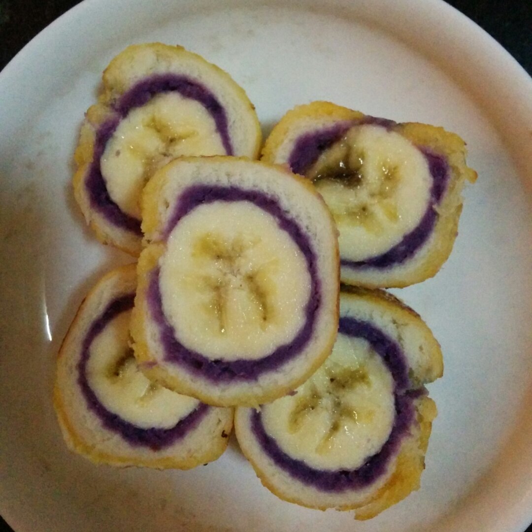 香蕉紫薯卷
