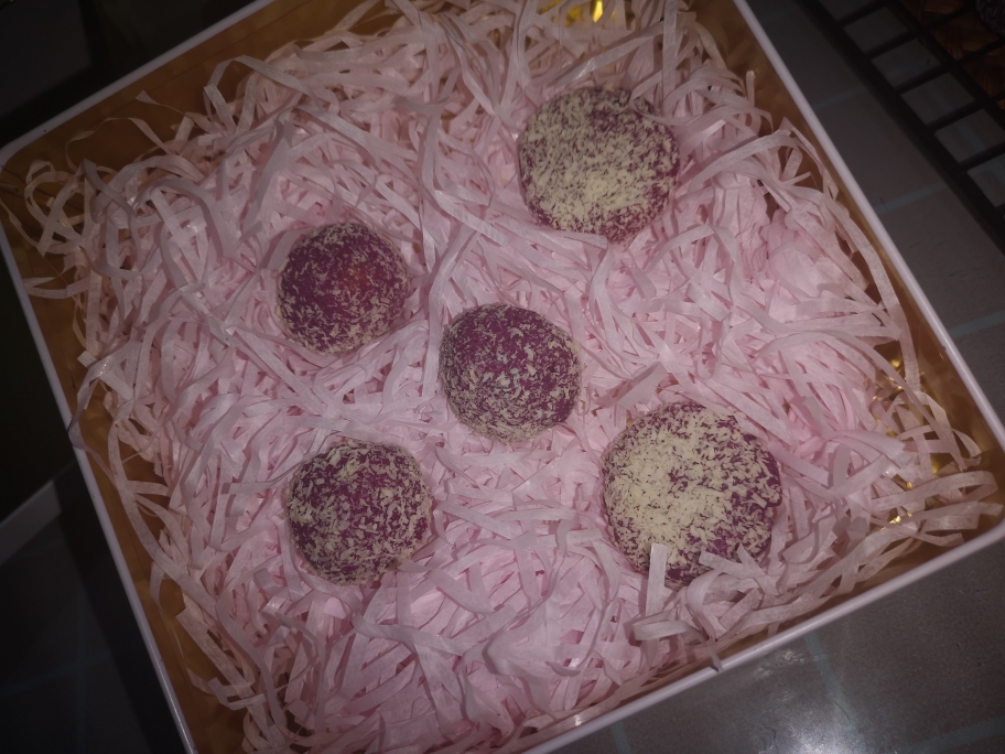 椰香紫薯小奶球的做法 步骤8